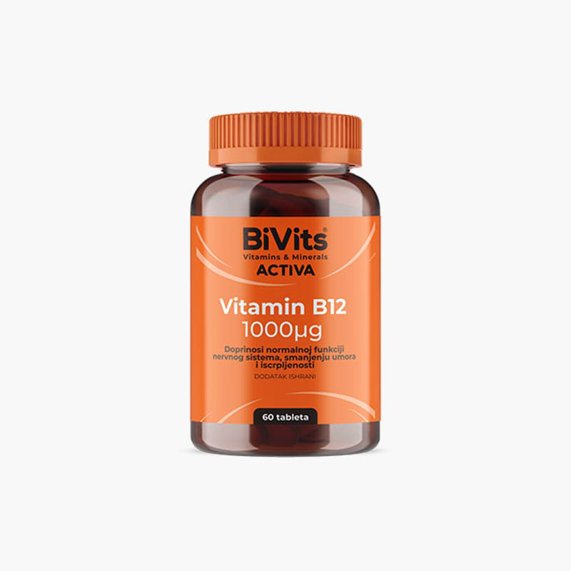 BIVITS ACTIVA VIT B12 TABL 60X1000MCG.