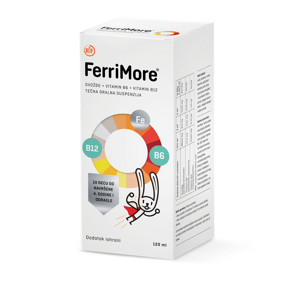 FerriMore sirup 120ml Fe+B6+B12      HF